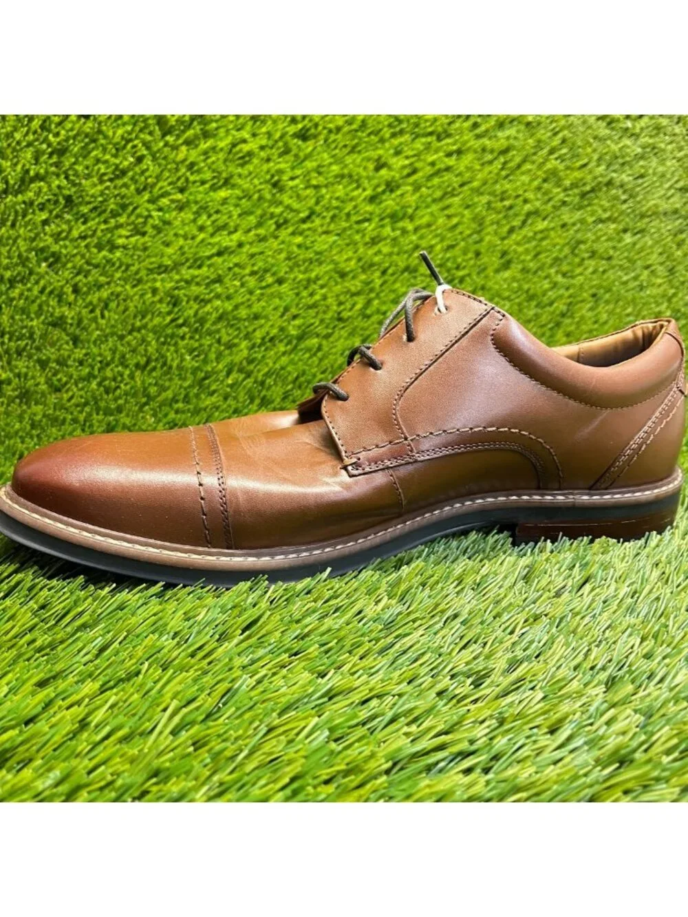 Nunn Bush Westfield Mens Size 10.5 Brown Classic Cap Toe Oxford Dress Shoes
